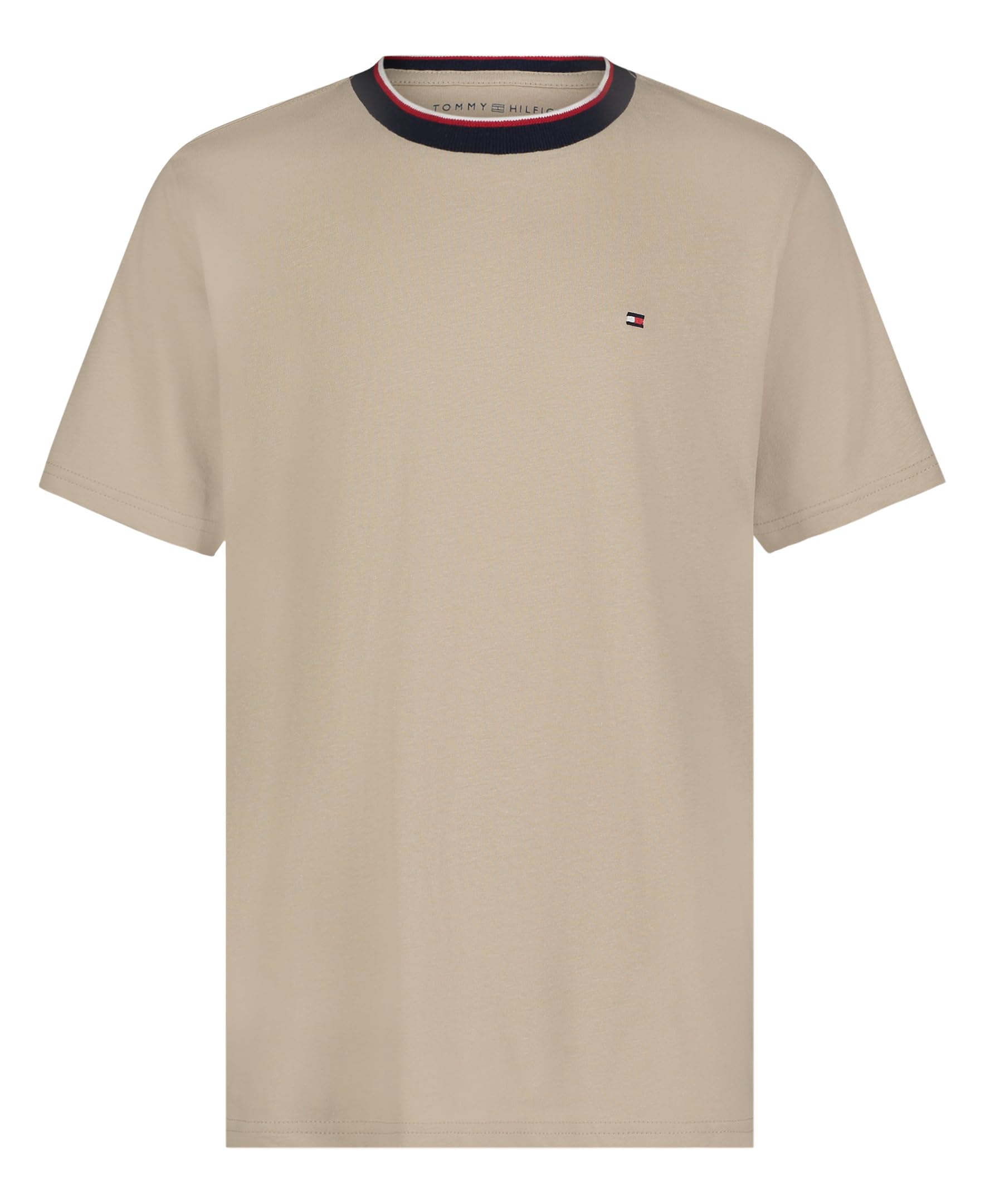 Tommy Hilfiger Boys' Short Sleeve YD Ringer Crew Neck T-Shirt, Soft, Comfortable, Relaxed Fit
